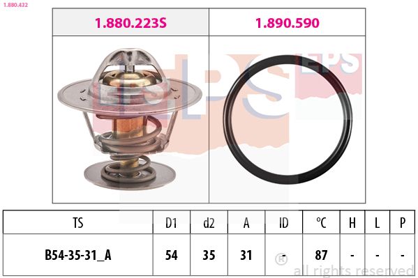 Termostatas, aušinimo skystis EPS 1.880.432