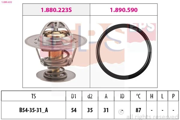 Termostatas, aušinimo skystis EPS 1.880.432