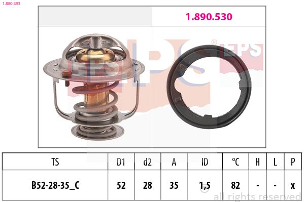 Thermostat, coolant EPS 1.880.493