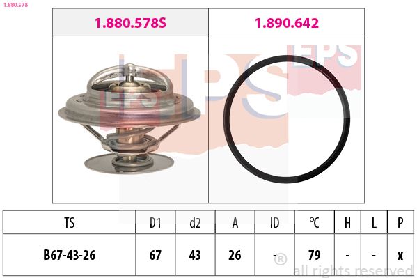 Termostatas, aušinimo skystis EPS 1.880.578