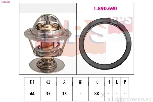 Termostatas, aušinimo skystis EPS 1.880.685