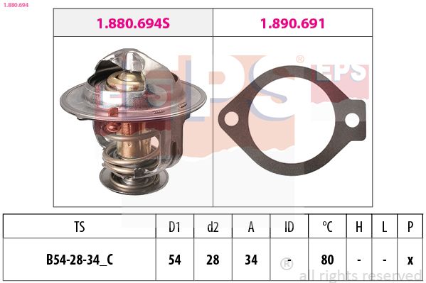 Thermostat, coolant EPS 1.880.694