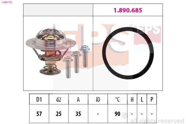 Termostatas, aušinimo skystis EPS 1.880.731