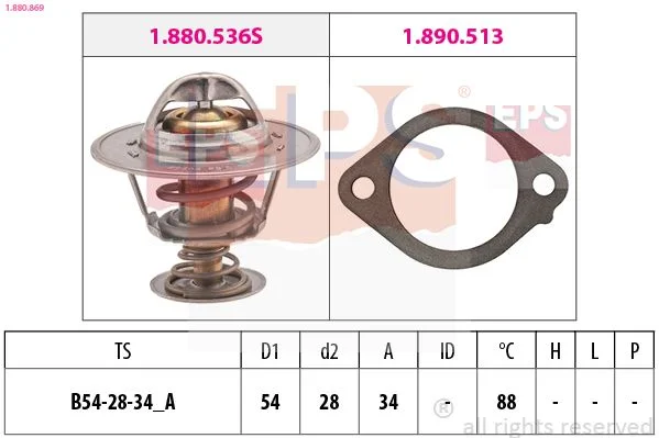 Termostatas, aušinimo skystis EPS 1.880.869