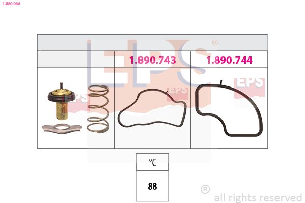 Thermostat, coolant EPS 1.880.986