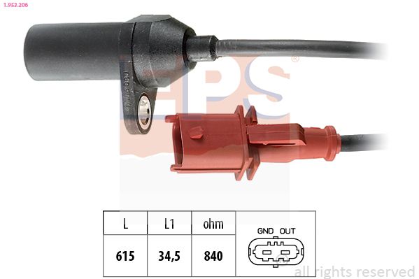 Sensor, crankshaft pulse EPS 1.953.206