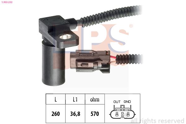 RPM jutiklis, automatinė transmisija EPS 1.953.232