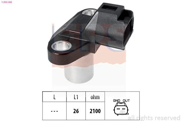 Jutiklis, skirstomojo veleno padėtis EPS 1.953.362
