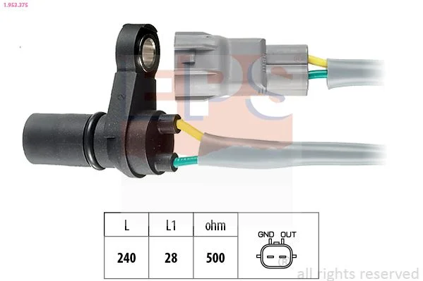 RPM jutiklis, automatinė transmisija EPS 1.953.375