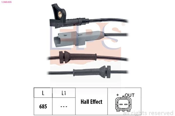 Sensor, wheel speed EPS 1.960.035