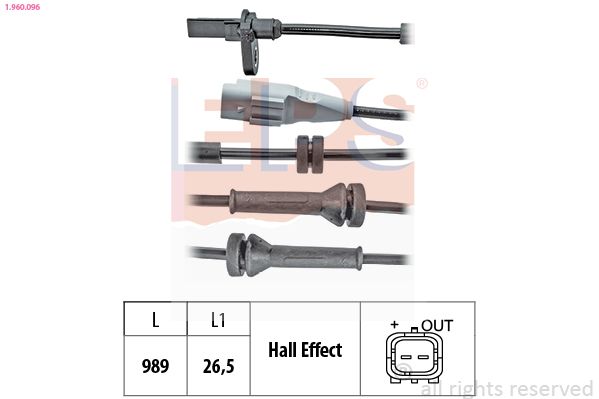 Sensor, wheel speed EPS 1.960.096