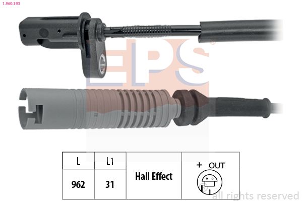 Sensor, wheel speed EPS 1.960.193