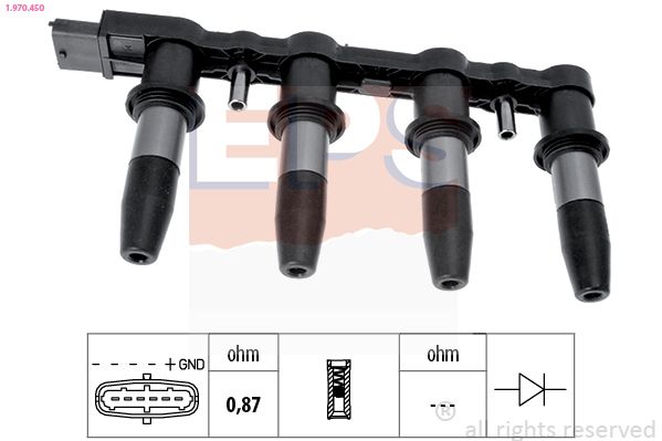 Ignition Coil EPS 1.970.450