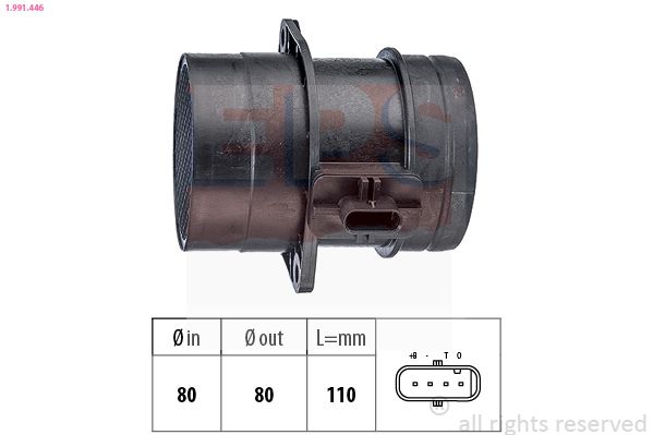 Mass Air Flow Sensor EPS 1.991.446