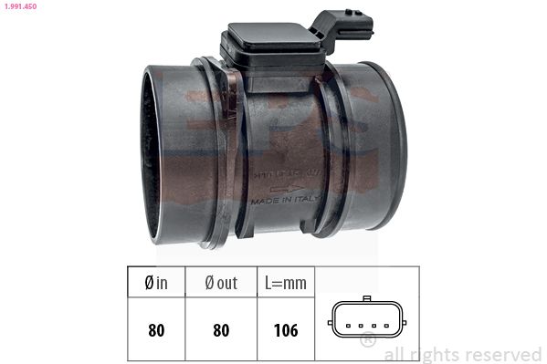 Mass Air Flow Sensor EPS 1.991.450