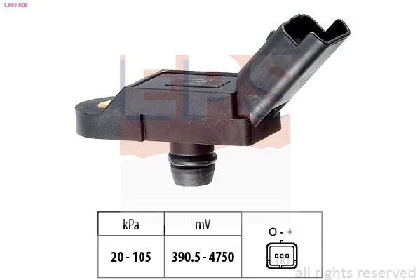 Oro slėgio jutiklis, aukščio adaptacija EPS 1.993.005