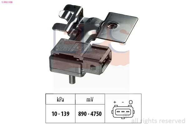 Oro slėgio jutiklis, aukščio adaptacija EPS 1.993.108