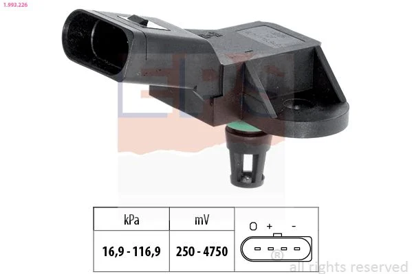 Oro slėgio jutiklis, aukščio adaptacija EPS 1.993.226