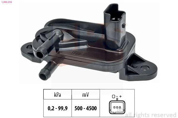 Jutiklis, išmetimo slėgis EPS 1.993.316