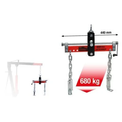 Apkrovų paskirstymo mechanizmas, dirbtuvių kranas ks tools 160.1291