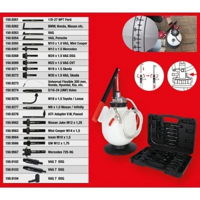 Užpildymo įrenginys, greičių dėžės alyva KS TOOLS 150.9105