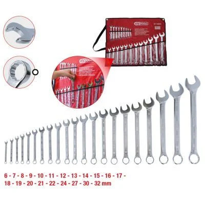 Veržliarakčių komplektas, uždarais / atvirais galais KS TOOLS 517.0043