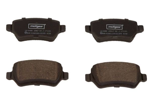 Комплект гальмівних накладок, дискове гальмо MAXGEAR 19-0450