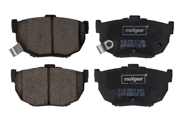 Комплект гальмівних накладок, дискове гальмо MAXGEAR 19-1134