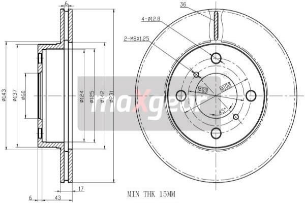 Brake Disc MAXGEAR 19-2327