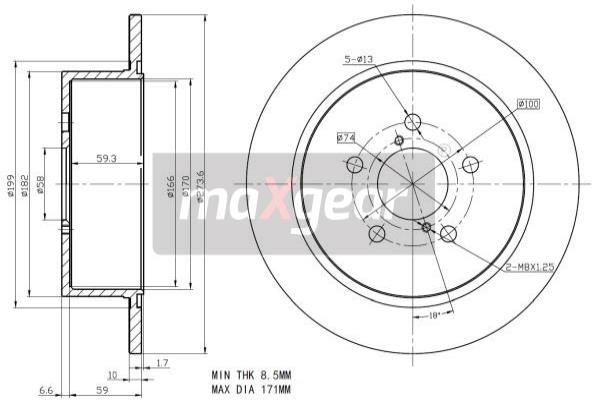 Brake Disc MAXGEAR 19-2356