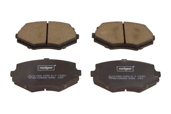 Brake Pad Set, disc brake MAXGEAR 19-2949