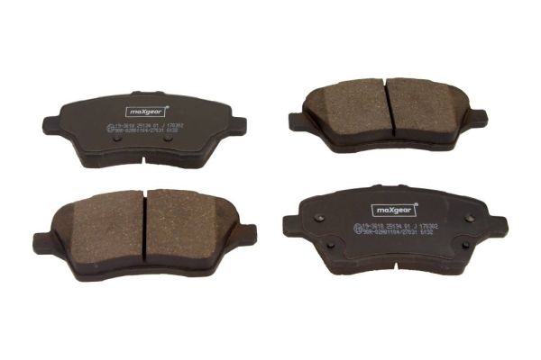 Комплект гальмівних накладок, дискове гальмо MAXGEAR 19-3018