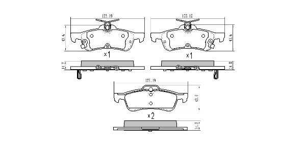 Brake Pad Set, disc brake FREMAX FBP-0029