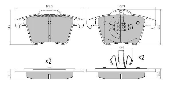 Brake Pad Set, disc brake FREMAX FBP-1505