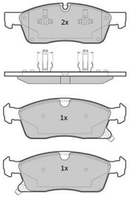 Brake Pad Set, disc brake FREMAX FBP-1850