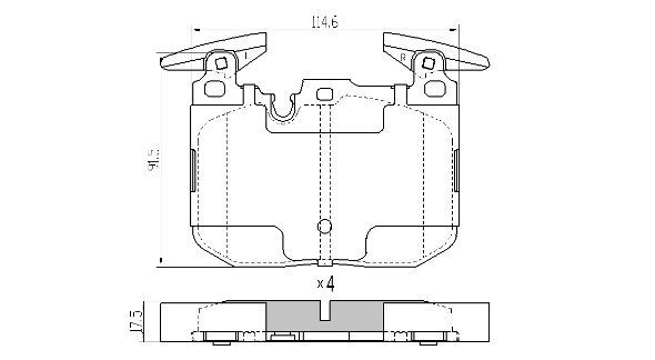 Brake Pad Set, disc brake FREMAX FBP-1889