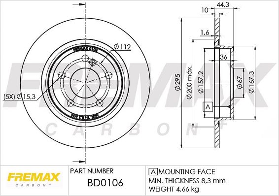 Stabdžių diskas FREMAX BD-0106