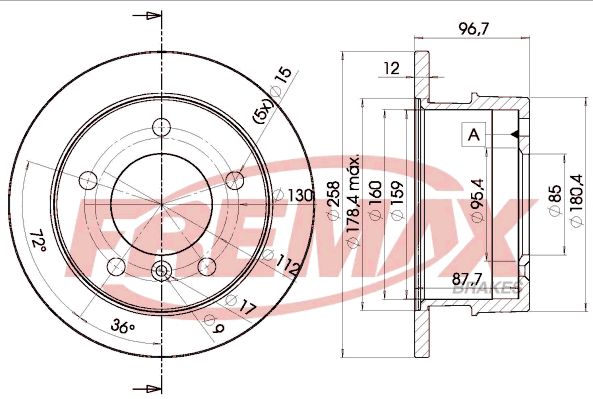 Brake Disc FREMAX BD-0184