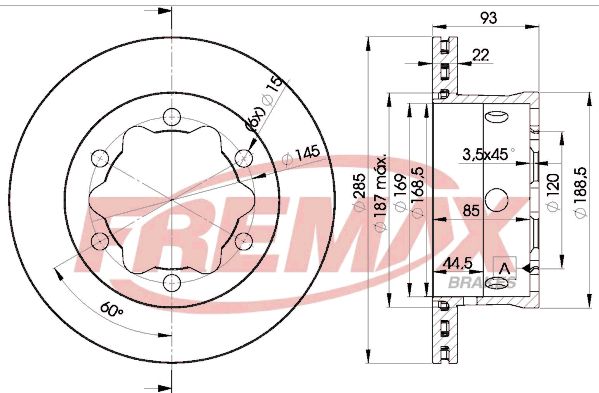 Stabdžių diskas FREMAX BD-0185