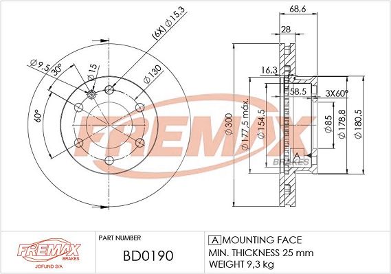 Brake Disc FREMAX BD-0190