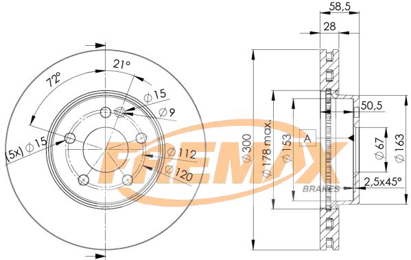 Stabdžių diskas FREMAX BD-0415