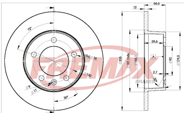 Brake Disc FREMAX BD-1410