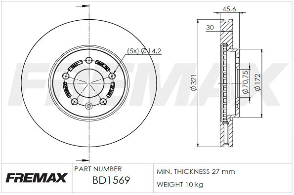 Stabdžių diskas FREMAX BD-1569