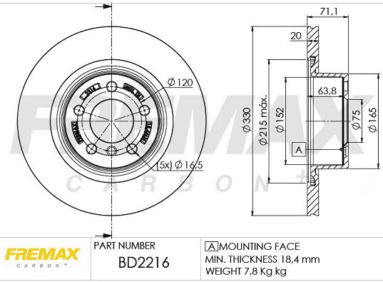 Brake Disc FREMAX BD-2216