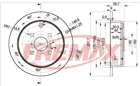 Stabdžių diskas FREMAX BD-2251