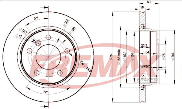 Stabdžių diskas FREMAX BD-2315