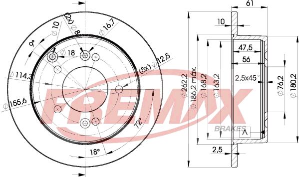 Гальмівний диск FREMAX BD-2905