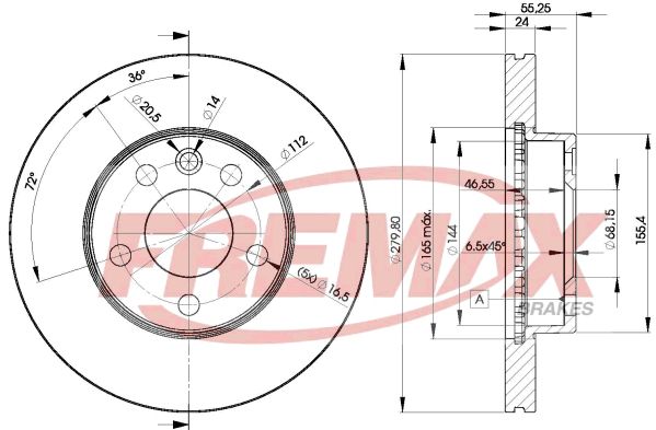 Stabdžių diskas FREMAX BD-3015