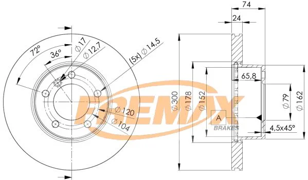 Stabdžių diskas FREMAX BD-3405