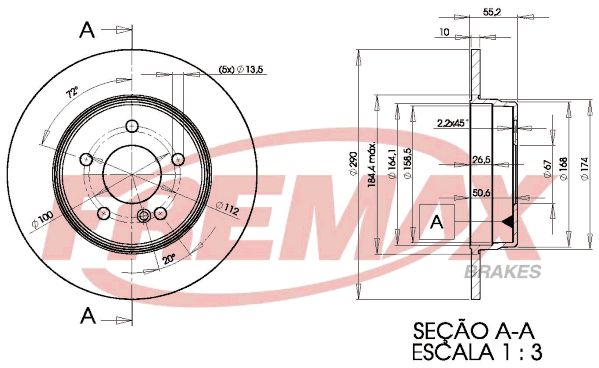 Brake Disc FREMAX BD-3412